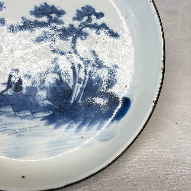 Five Chinese blue and white 'Bleu de Hue' 'Riverscape' plates - 图48