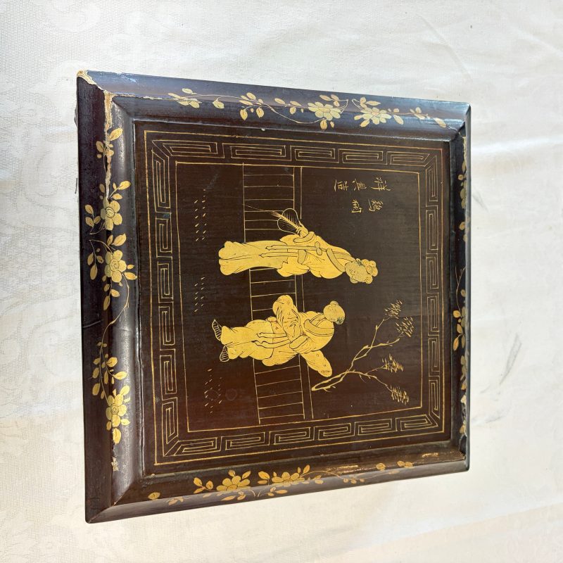 A Chinese famille rose 'Goldfish' nine-piece sweetmeat set in a gilt-lacquered box and cover - 图14