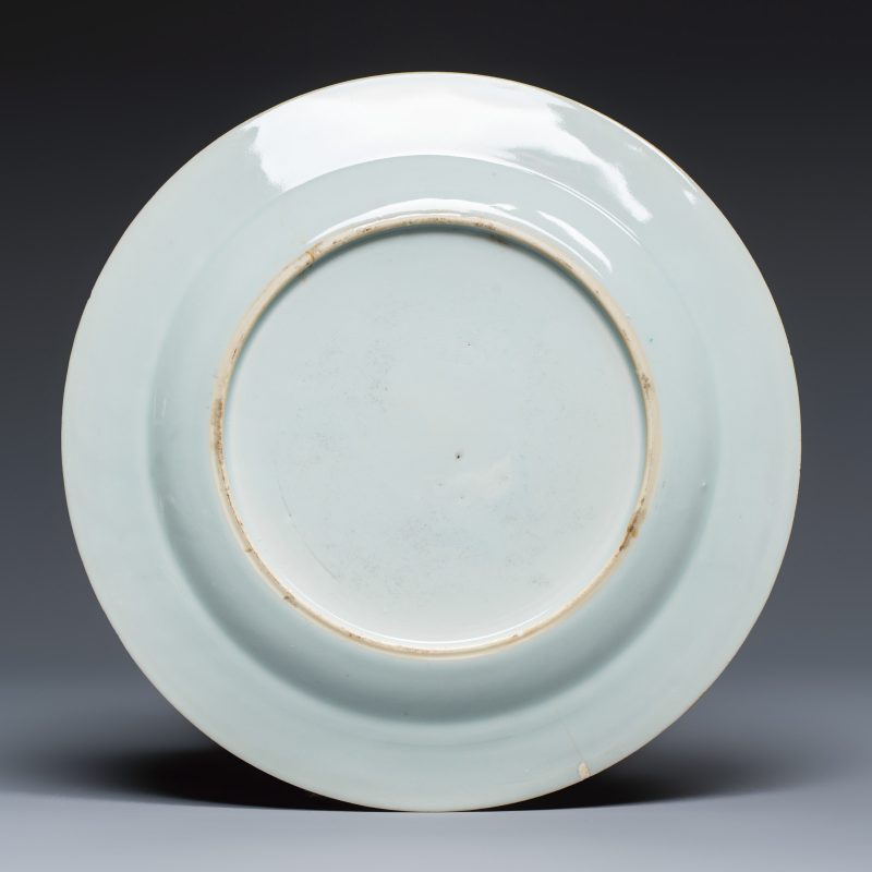 Four Chinese famille rose plates with floral and landscape design - 图9