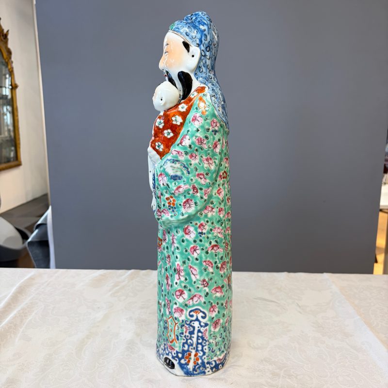 Two Chinese famille rose figures of star gods - 图36
