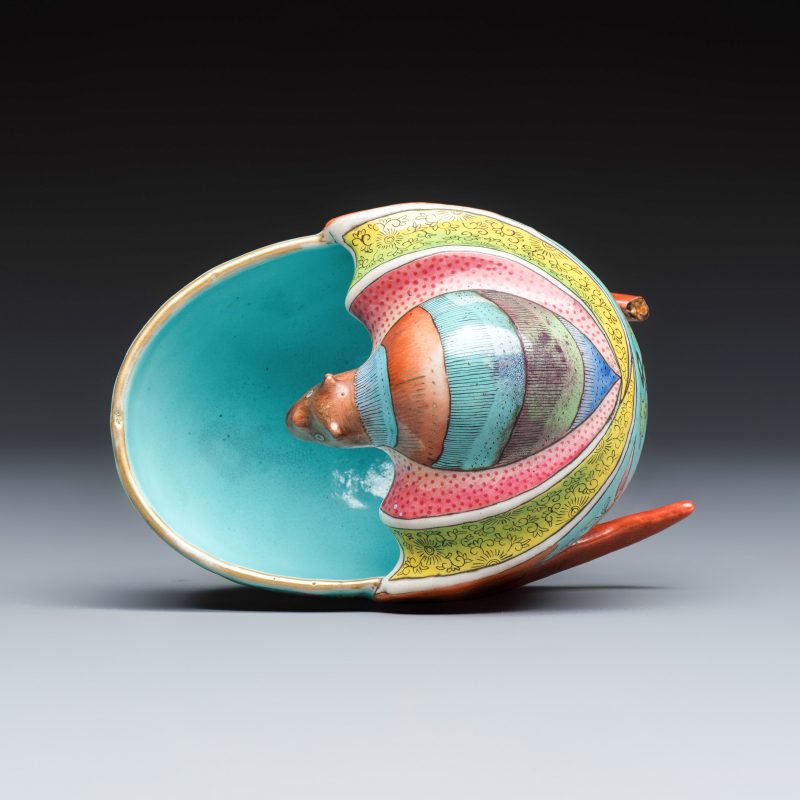 A Chinese famille rose bat-form water pot - 图7
