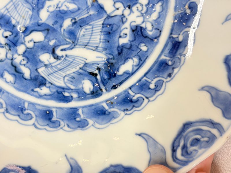 Six Chinese blue and white Ko-sometsuke 'Crane' plates for the Japanese market - 图60