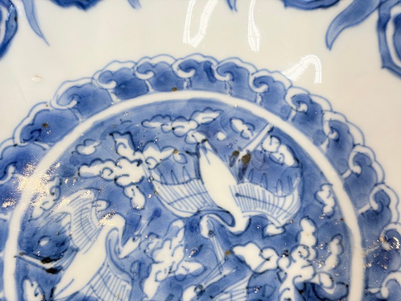Six Chinese blue and white Ko-sometsuke 'Crane' plates for the Japanese market - 图59