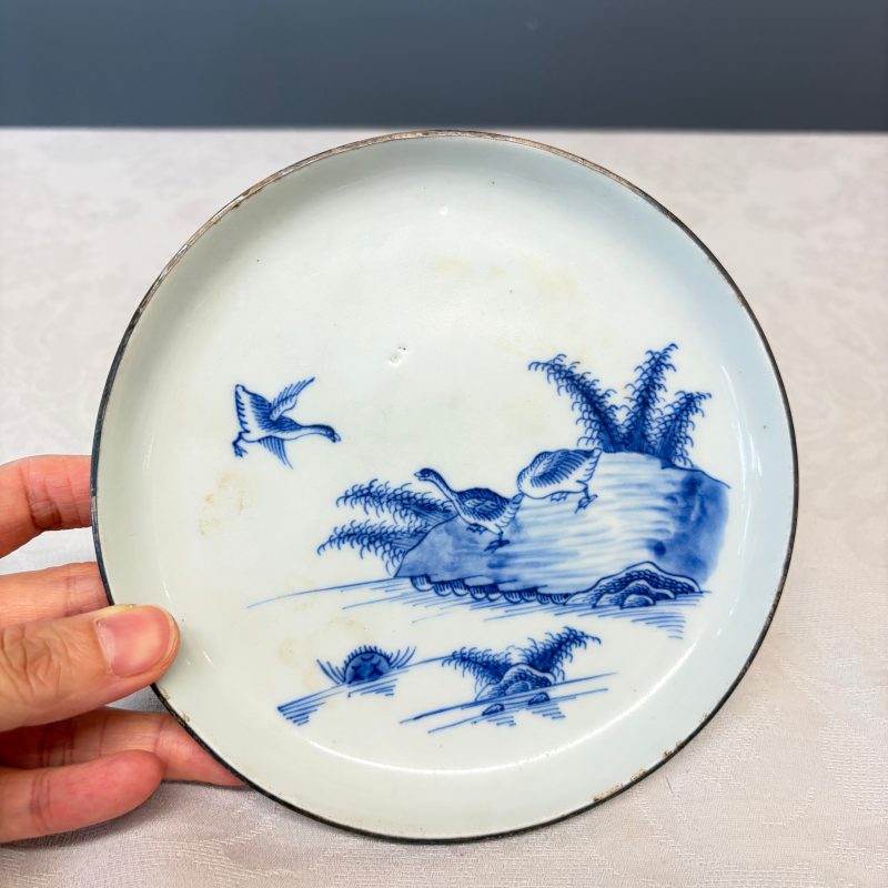 Five Chinese blue and white 'Bleu de Hue' 'Riverscape' plates - 图53