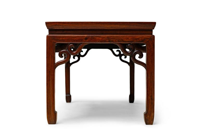 A huanghuali low corner-leg table - 图3