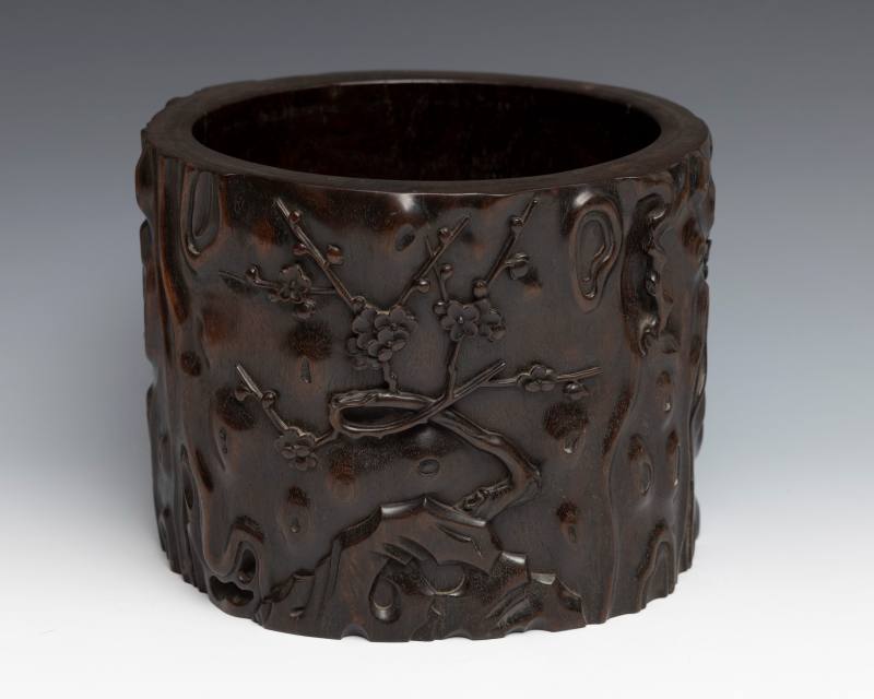 A zitan tree-trunk-form scroll pot - 图6