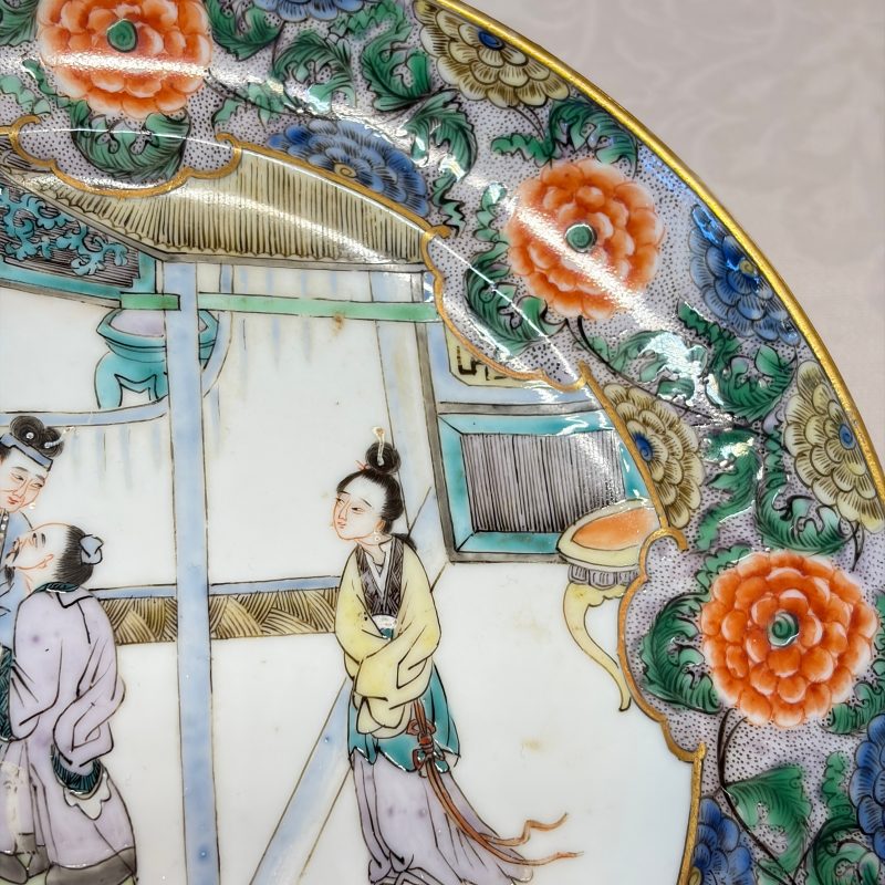 A set of six Chinese Canton famille verte plates with narrative design - 图41