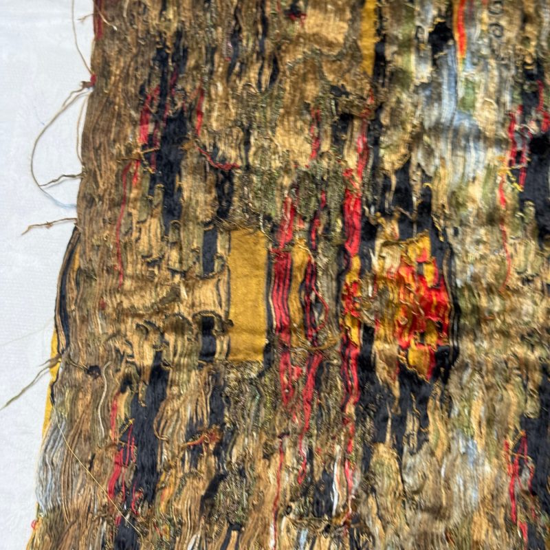A rare Chinese peacock-feather brocade 'Dragons amid Clouds and Waves' panel - 图21