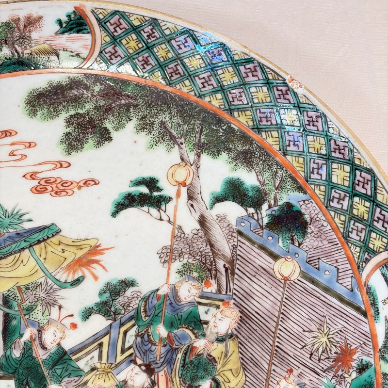 A Chinese famille verte dish with narrative design - 图6
