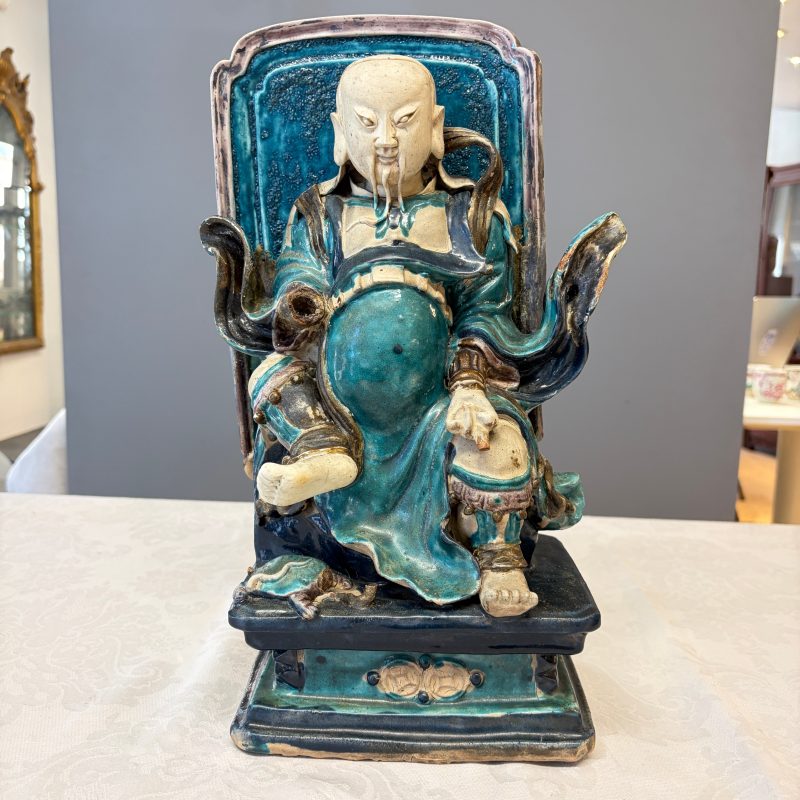 A Chinese Fahua-glazed stoneware model of Zhenwu - 图8