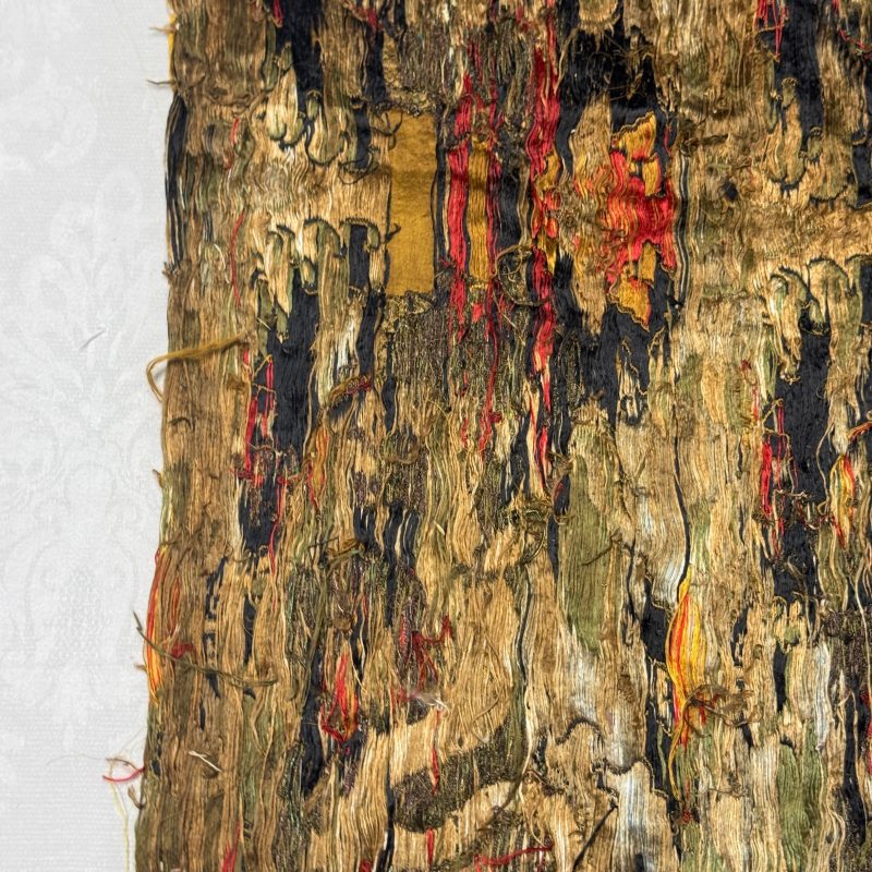 A rare Chinese peacock-feather brocade 'Dragons amid Clouds and Waves' panel - 图22