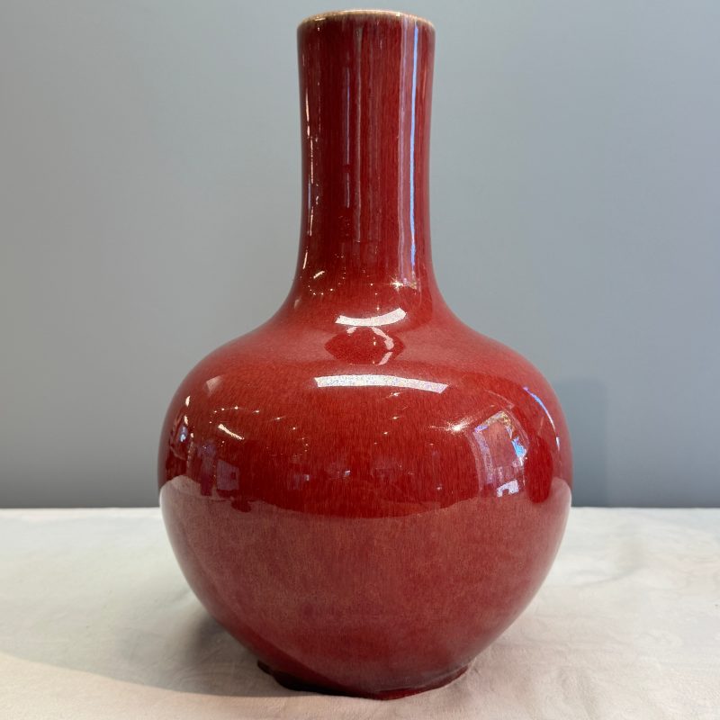 A Chinese copper-red-glazed bottle vase - 图7
