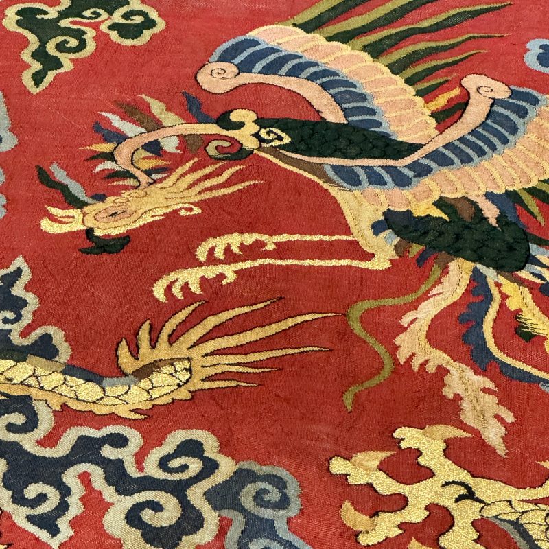 A Chinese kesi silk 'Dragons and Phoenixes' panel - 图37