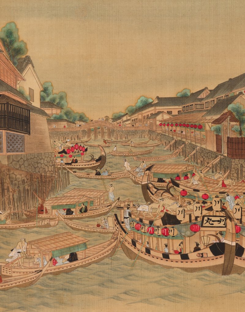 Attributed to Utagawa Toyoharu (1735-1814), Evening Cool on the Sumida River (Sumidagawa noryo zu), Edo period, late 18th century | 歌川豊春「隅田川納涼祭図」 江戸時代中期　18世紀後半 - 图4