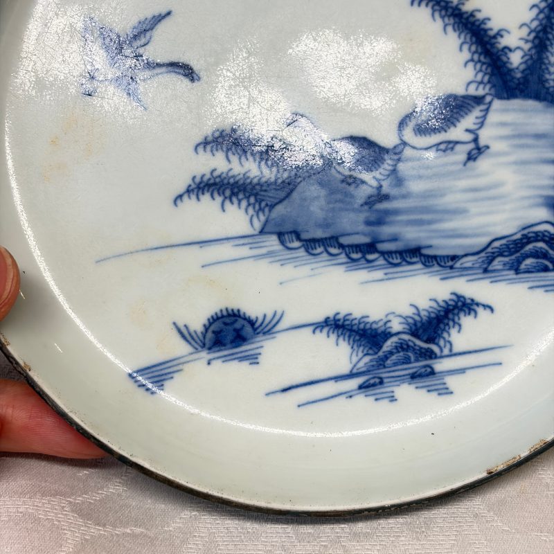 Five Chinese blue and white 'Bleu de Hue' 'Riverscape' plates - 图57