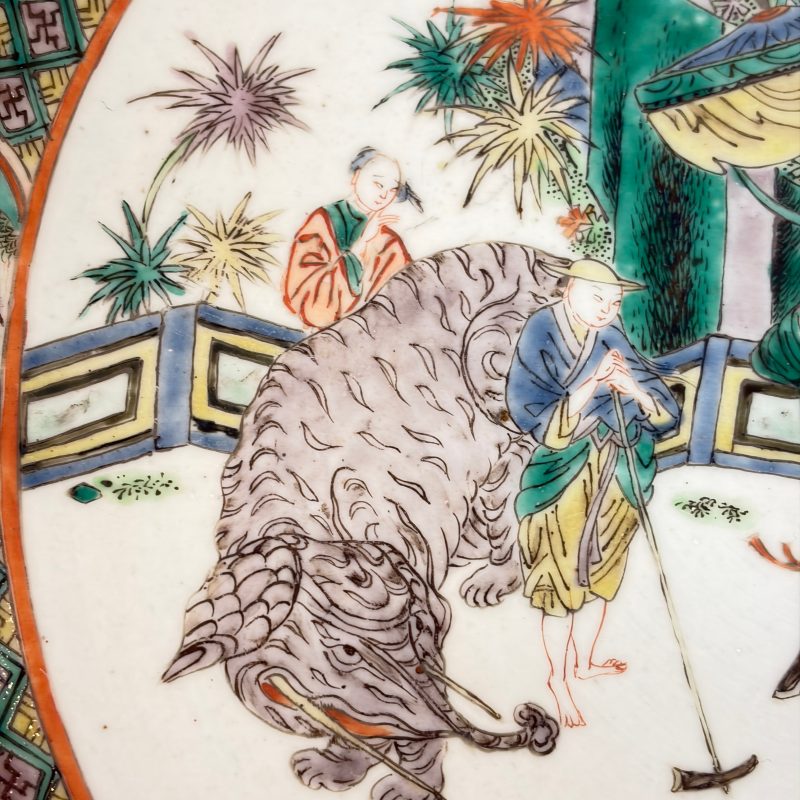 A Chinese famille verte dish with narrative design - 图11