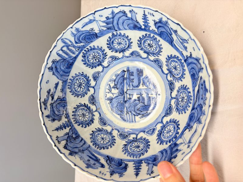A Chinese blue and white 'Flying Horses and Landscapes' bowl - 图14