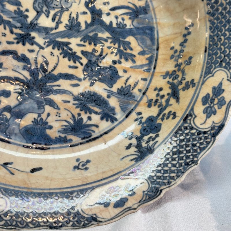 A Chinese Swatow blue and white 'Deer' dish - 图7