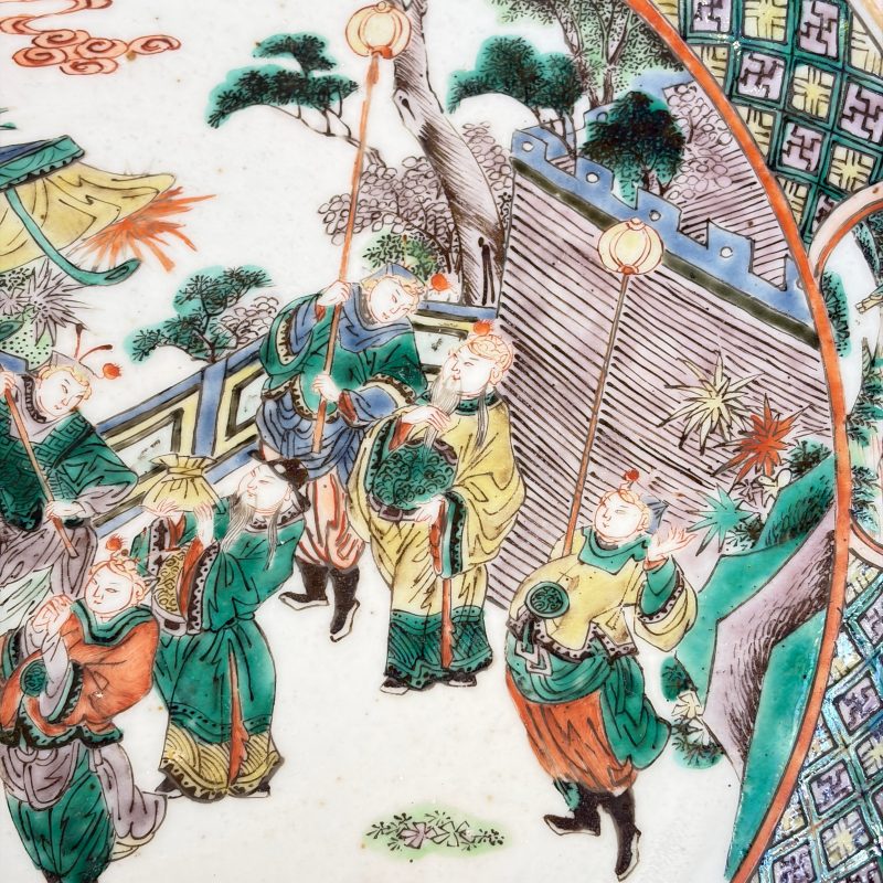 A Chinese famille verte dish with narrative design - 图13