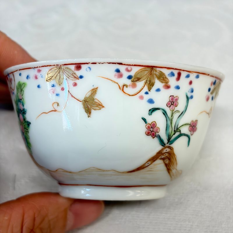 A rare Chinese famille rose export tea bowl and saucer with 'Apollo Playing the Lyre' - 图23