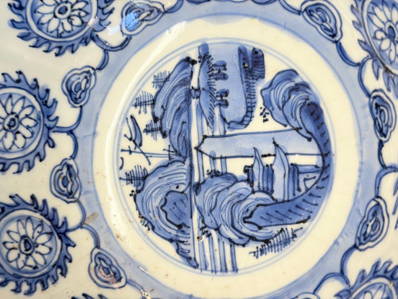 A Chinese blue and white 'Flying Horses and Landscapes' bowl - 图15
