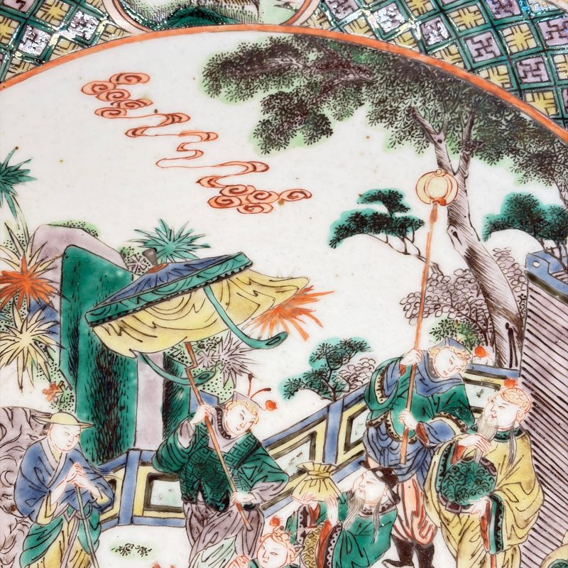 A Chinese famille verte dish with narrative design - 图12