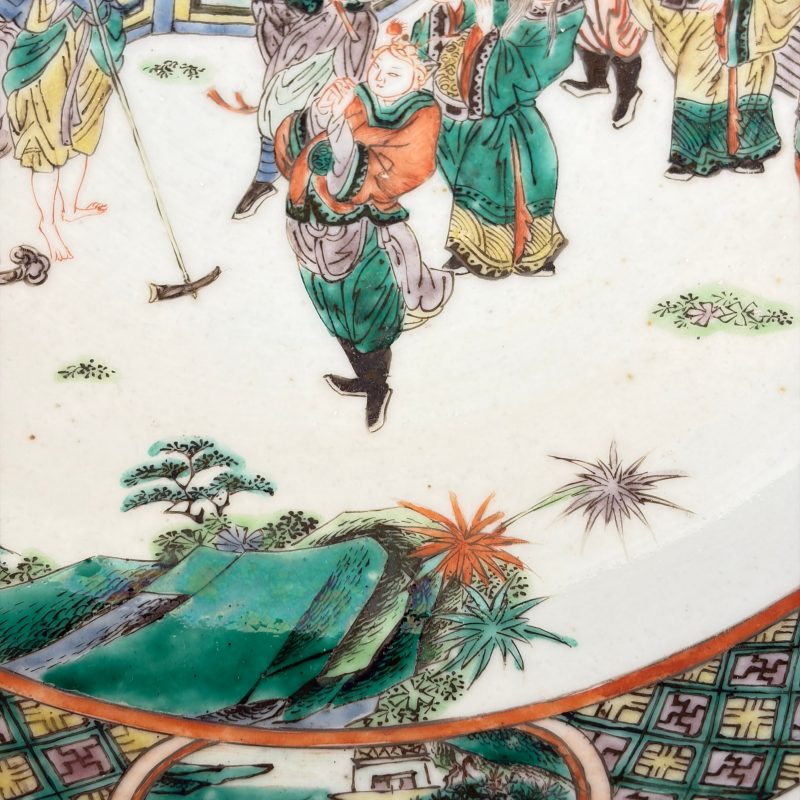 A Chinese famille verte dish with narrative design - 图14