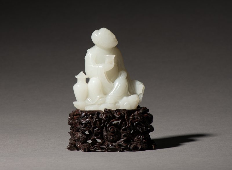 An exceptional white jade figure, Qianlong mark and of the period (1736-1795) - 图1