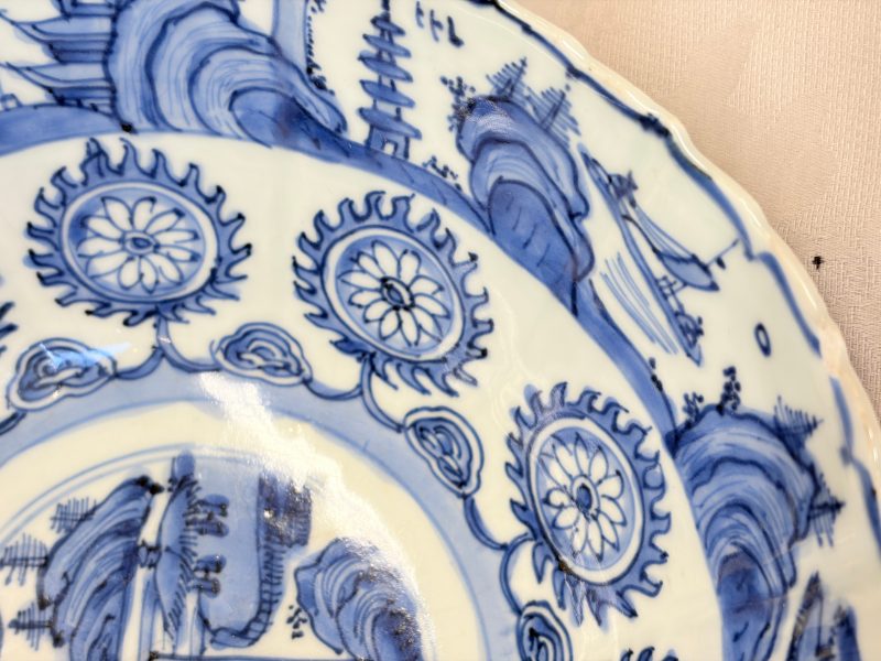 A Chinese blue and white 'Flying Horses and Landscapes' bowl - 图19