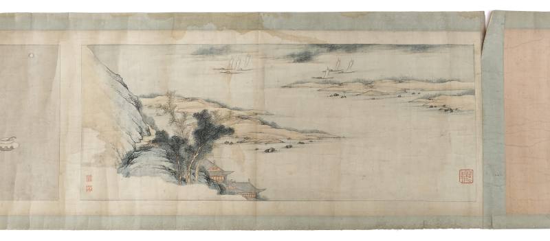 A long handscroll composed of fifteen various paintings - 图7