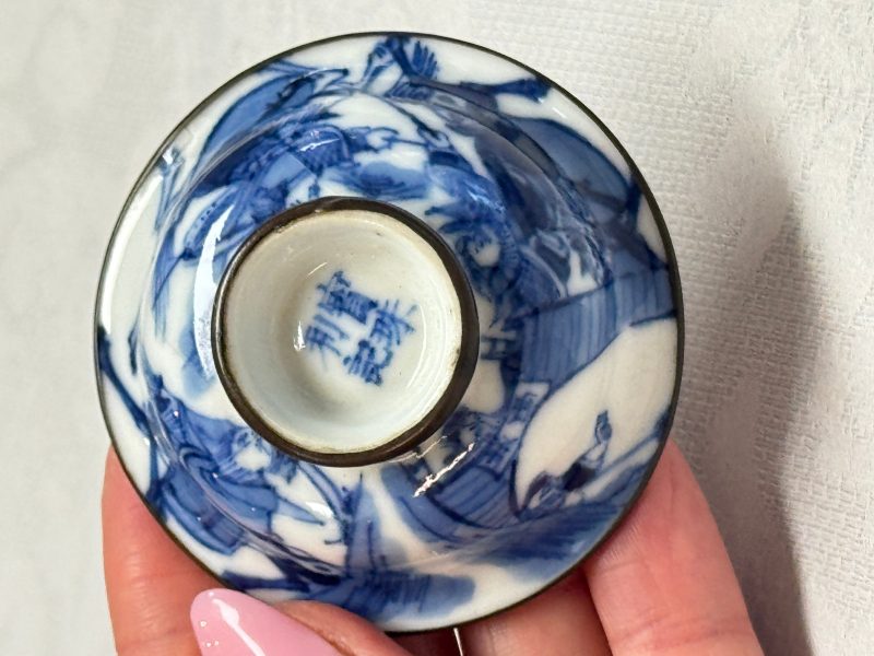 A Chinese blue and white 'Bleu de Hue' four-piece tea set - 图45