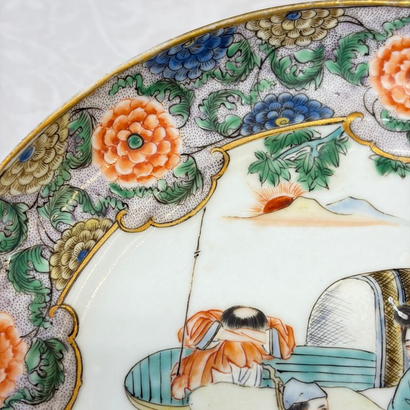A set of six Chinese Canton famille verte plates with narrative design - 图51