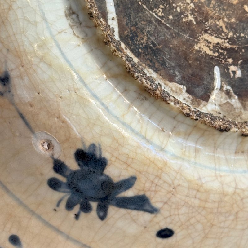 A Chinese Swatow blue and white 'Deer' dish - 图12