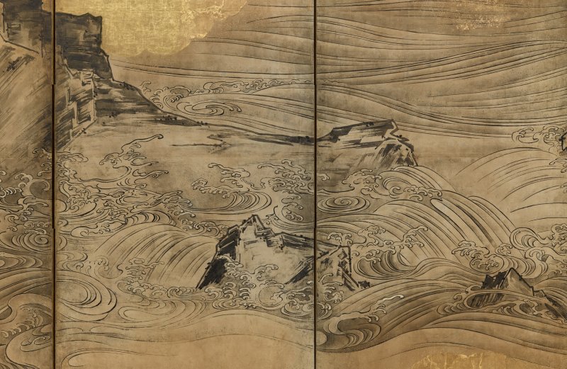 Attributed to the Hasegawa School, Waves and rocks, Edo period, 17th century | 長谷川派　波濤図屏風　江戸時代前期　17世紀 - 图10