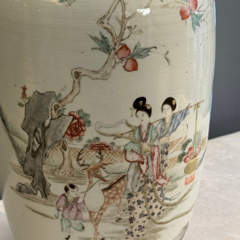A Chinese famille rose vase and a qianjiang cai dish - 图13