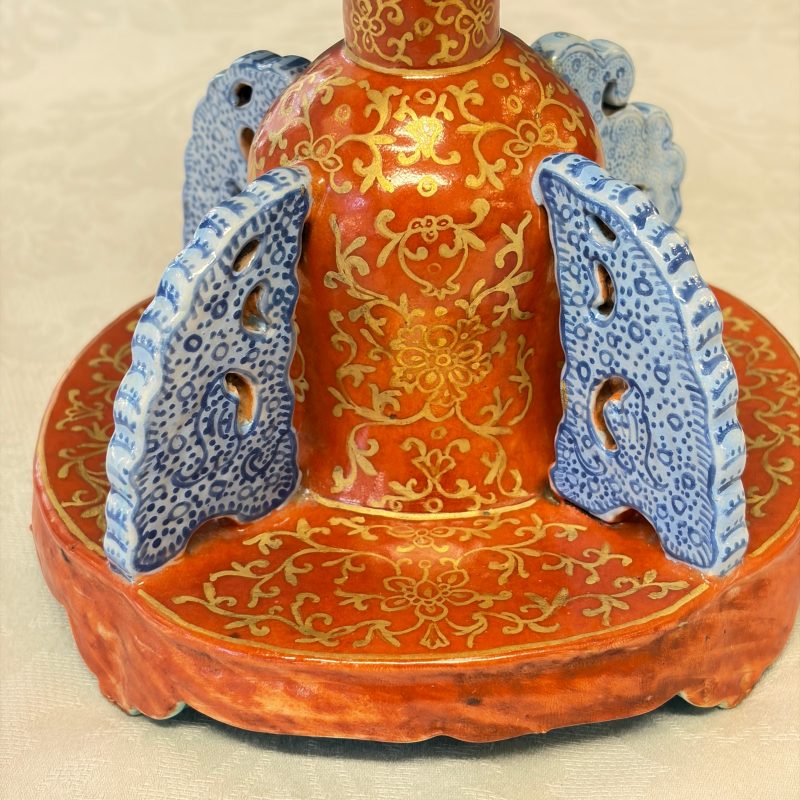 A Chinese famille rose stand, later mounted as lamp - 图16
