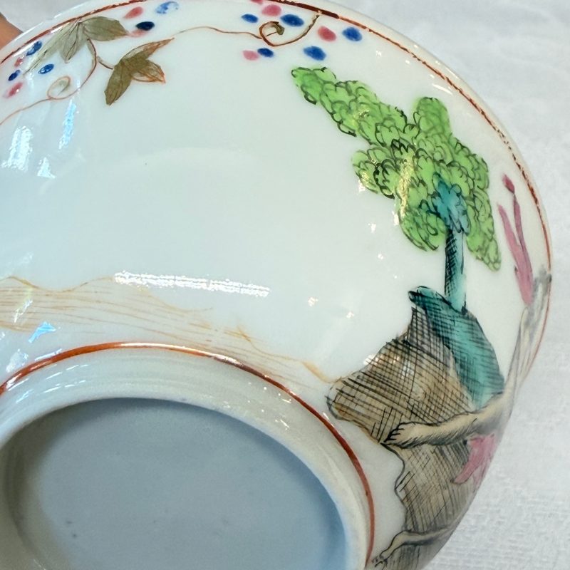 A rare Chinese famille rose export tea bowl and saucer with 'Apollo Playing the Lyre' - 图31