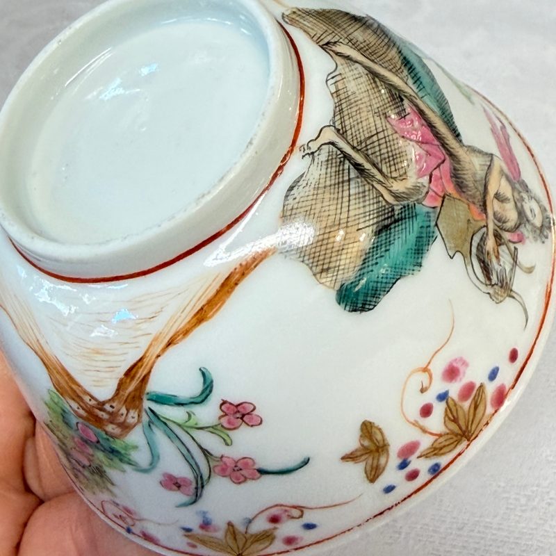 A rare Chinese famille rose export tea bowl and saucer with 'Apollo Playing the Lyre' - 图30
