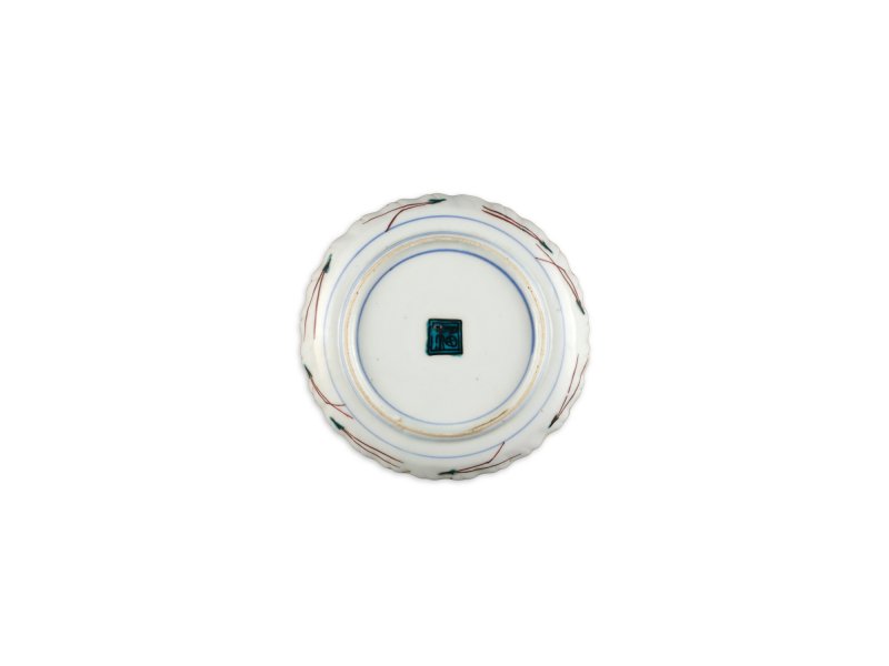 A set of five porcelain dishes, Fuku mark, Ko-Kutani type, Hizen, Edo period, circa 1650s | 色絵鴨文輪花皿　五枚　肥前　古九谷様式　江戸時代前期　1650年代 - 图7