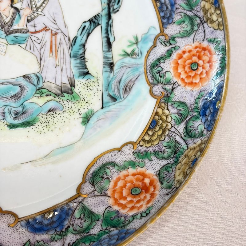A set of six Chinese Canton famille verte plates with narrative design - 图53