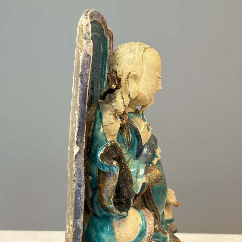 A Chinese Fahua-glazed stoneware model of Zhenwu - 图29