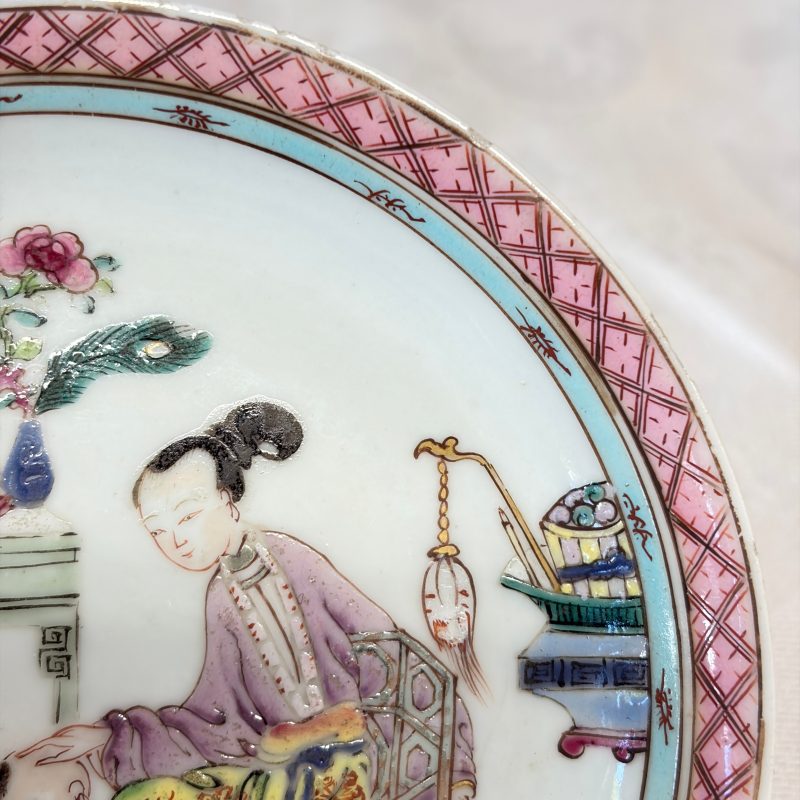 三娘教子 | A fine Chinese famille rose 'San Niang Jiao Zi 三娘教子' tea bowl and saucer - 图13