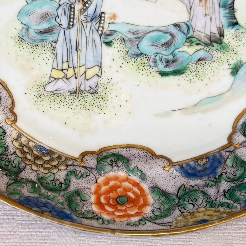 A set of six Chinese Canton famille verte plates with narrative design - 图54
