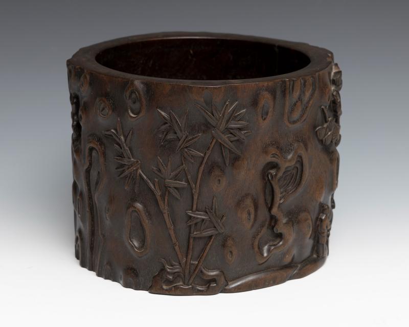A zitan tree-trunk-form scroll pot - 图7