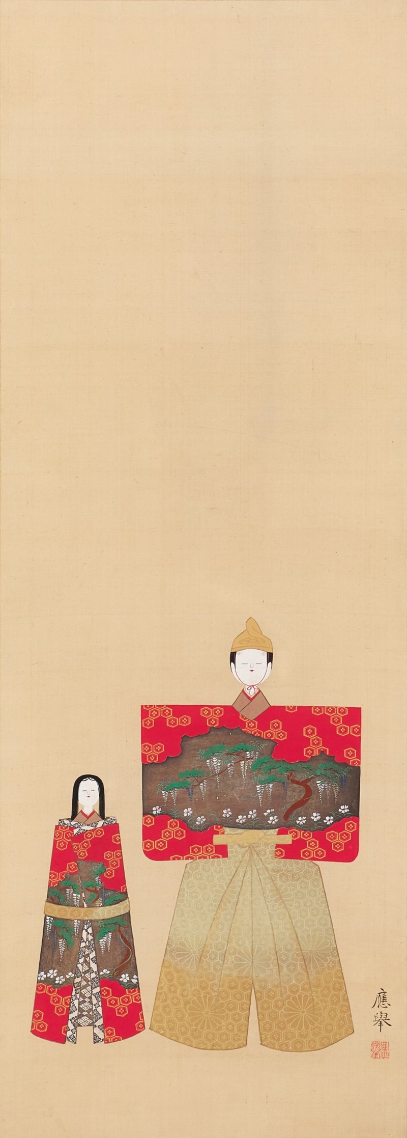 Maruyama Okyo (1733-1795), Standing Dolls (Tachibina), Edo period, late 18th century | 円山応挙　立雛　江戸時代中期　18世紀後半