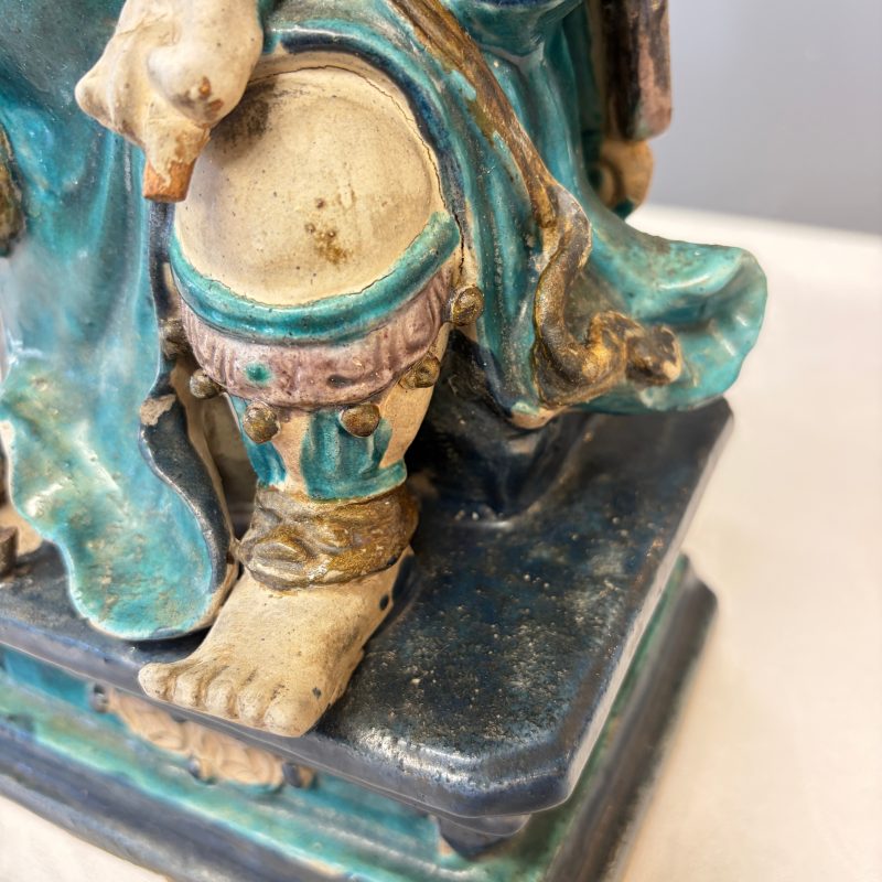 A Chinese Fahua-glazed stoneware model of Zhenwu - 图18