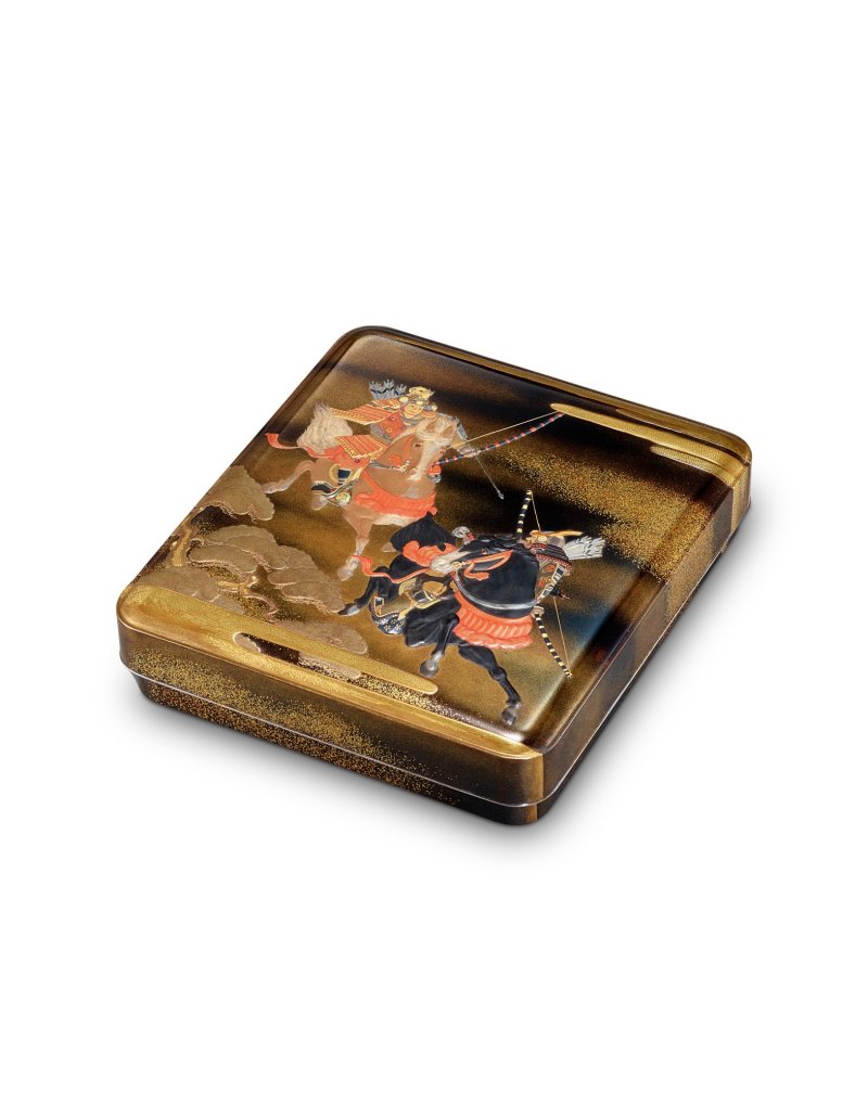 Nishimura Hikobei VIII (1887-1965) and Segawa Shoryu (active early 20th century), A Zohiko lacquer ryoshibako [document box] and suzuribako [writing box] ensuite, Meiji – Showa period, late 19th – early 20th century | 象彦（八代西村彦兵衛）瀬川嘯流　義家奥州征伐蒔絵料紙硯箱　明治～昭和時代　19世紀後半～20世紀前半 - 图10