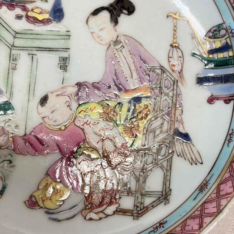 三娘教子 | A fine Chinese famille rose 'San Niang Jiao Zi 三娘教子' tea bowl and saucer - 图17