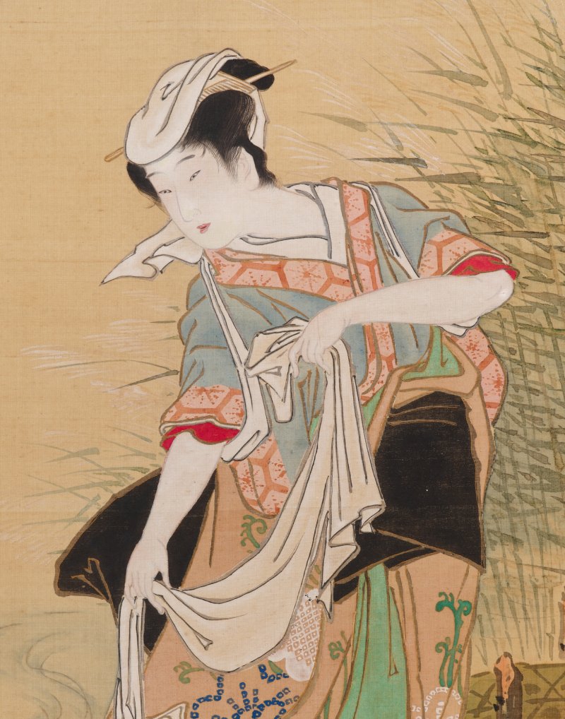 Sakai Hoitsu (1761-1828), The Jewel River at Chofu (Chofu no Tamagawa), Edo period, dated Kinoto mi shoto (10th month in the Year of the Wood Snake [1785]) | 酒井抱一　調布の玉河図　江戸時代　天明五年　十月 - 图3