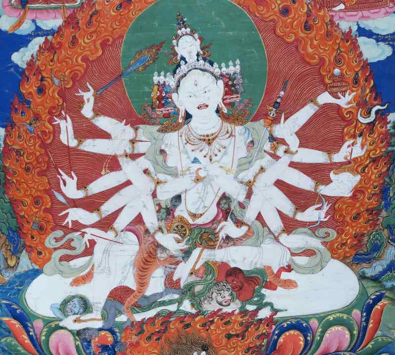 A Thangka of Sahasrabhūja Avalokiteśvara with Mahākāla - 图6